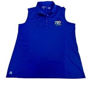 Rocket City Trash Pandas womens polo size L sleeveless Huntsville baseball